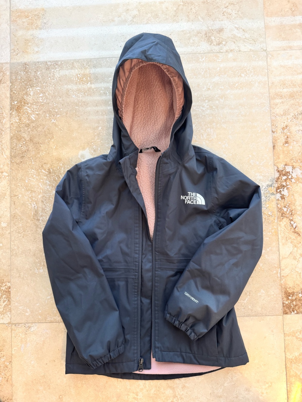 The North Face Kid’s Charcoal Waterproof Hooded Jacket